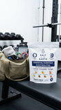 Salt of the Earth sobres en una bolsa de viaje, ideal para itinerarios y maletas