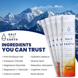 Salt of the Earth sobre abierto con polvo listo para mezclar y beneficio portabilidad