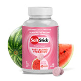 SaltStick empaque frontal mostrando 120 tabletas, conveniencia portátil