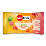 SaltStick empaque frontal mostrando sobres y beneficio de energía rápida