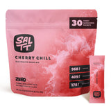 SALTT empaque frontal Cherry Chill mostrando sticks y beneficio hidrata rápido