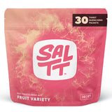 SALTT frontal del paquete mostrando 30 sticks y variedad de sabores