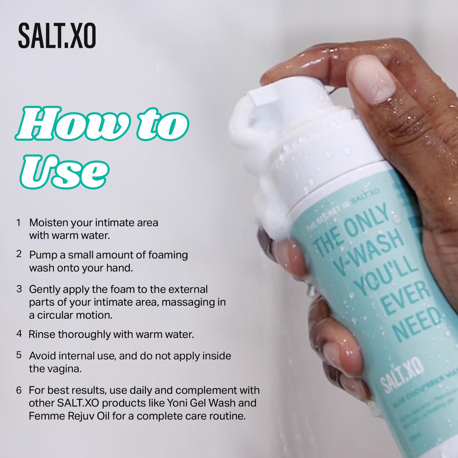 salt.xo botella junto a una regla para mostrar tamaño práctico de 150 ml