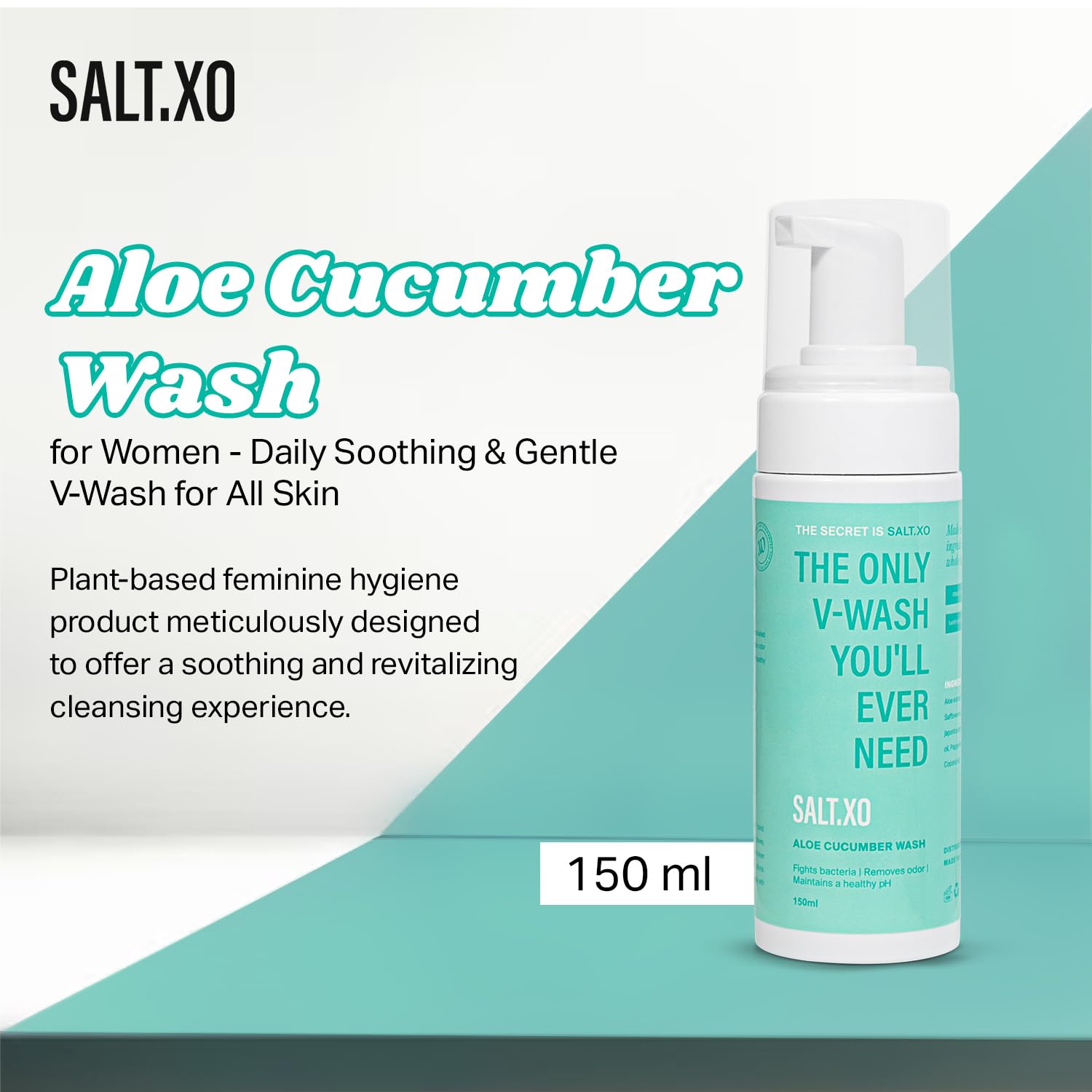 salt.xo textura de espuma suave que facilita limpieza delicada y enjuague rápido