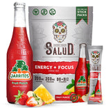 Salud x Jarritos empaque frontal mostrando 15 sobres y beneficios