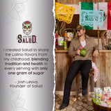 Salud x Jarritos bebida en botella durante trote, energía portátil