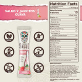 Taste Salud polvo fino de guayaba enfatizando fácil disolución