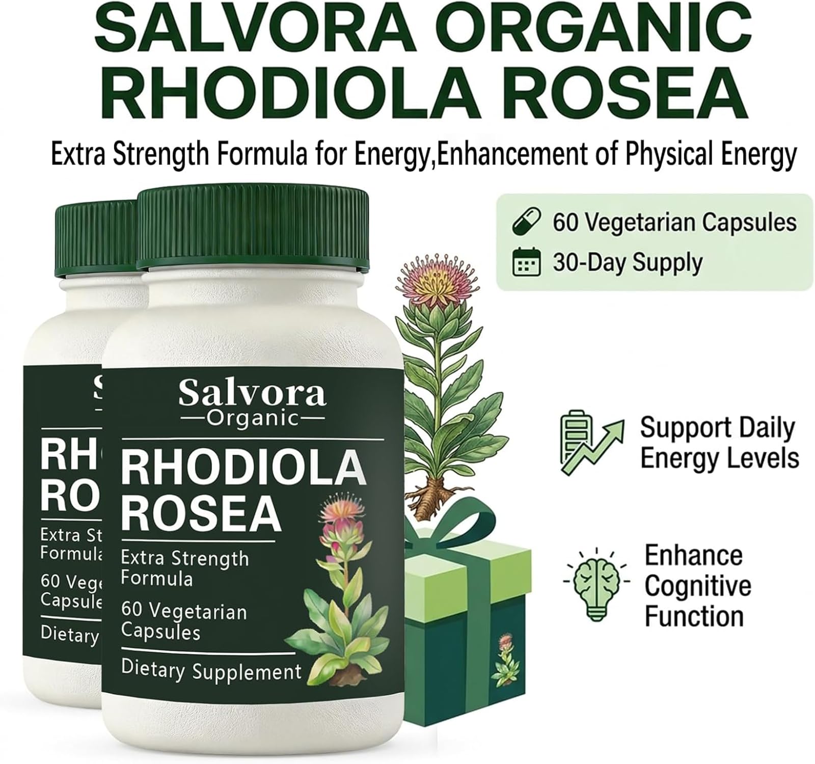 Salvora Organic cápsula en primer plano mostrando calidad y pureza
