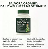 Salvora Organic cápsulas en mano para visualizar dosis y tamaño portátil