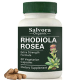 Salvora Organic frasco frontal mostrando 60 cápsulas y diseño claro
