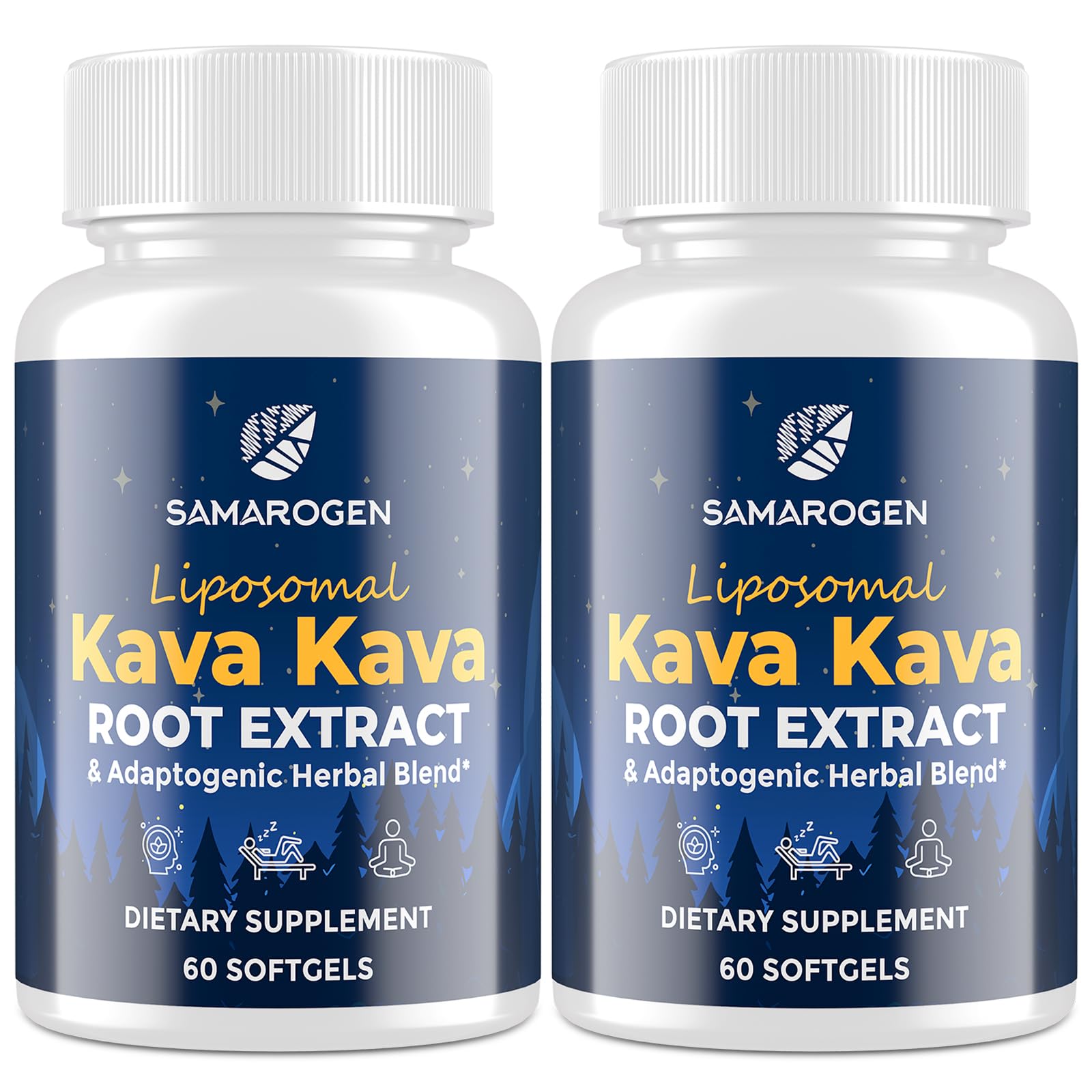 Samarogen envase frontal, presentación clara para relajación nocturna