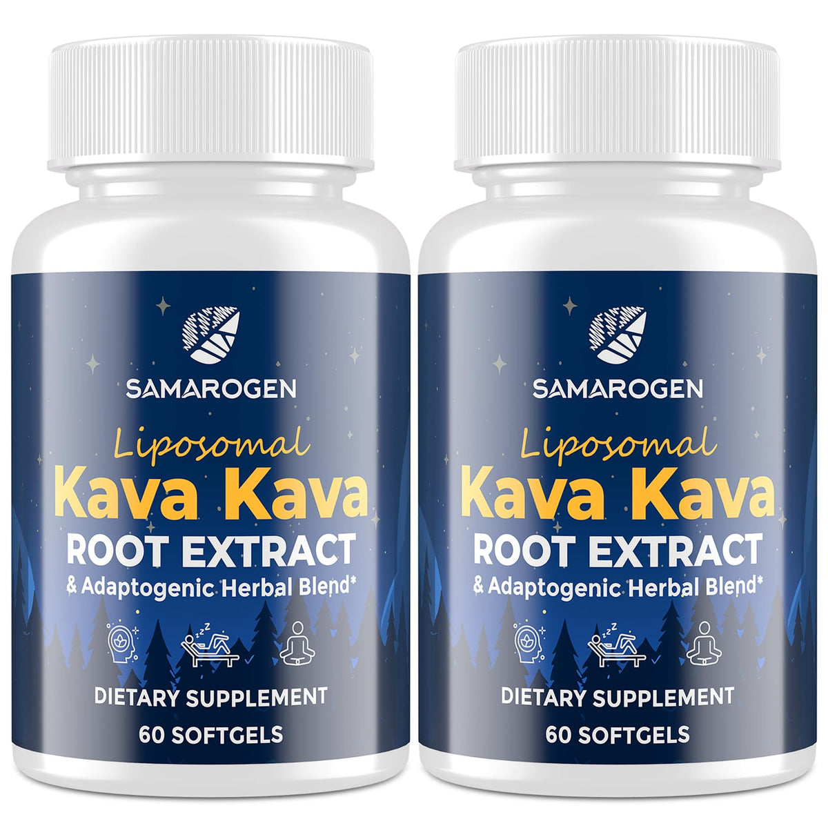 Samarogen envase frontal, presentación clara para relajación nocturna
