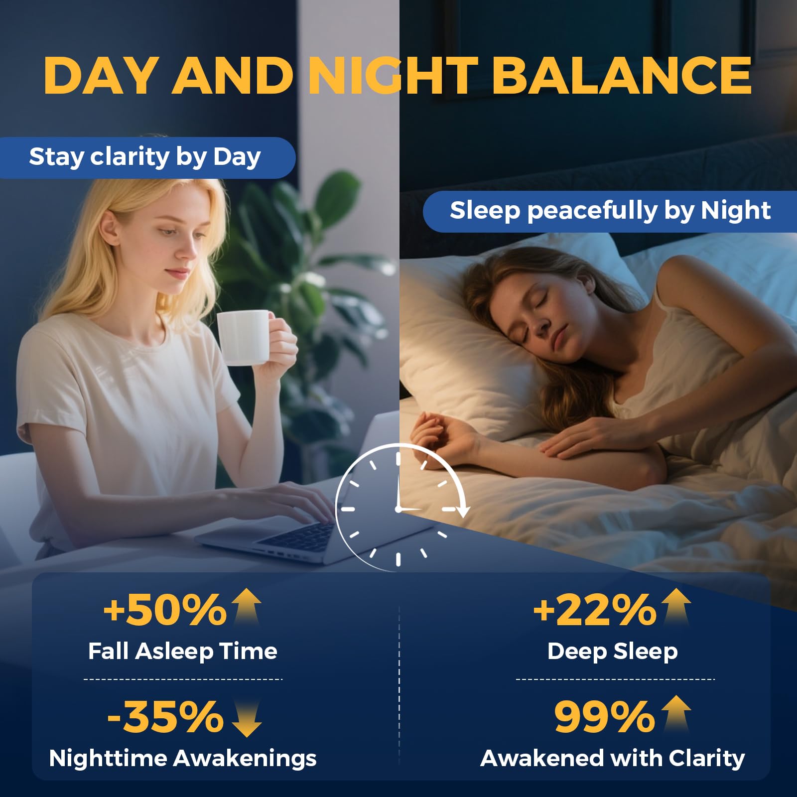 Samarogen softgels sobre mesita de noche representando uso nocturno relajante