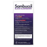 Sambucol frasco junto a fruta para comparar tamaño y conveniencia