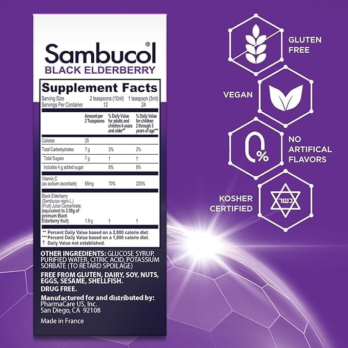 Sambucol jarabe en uso familiar beneficio práctico diario