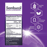 Sambucol etiqueta detalle con ingredientes y certificados visibles