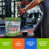 SAN Rawfusion cuchara medidora con porción, facilita dosis consistente y práctica
