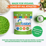Detalle de la etiqueta SAN Rawfusion con información nutricional clara y sin alérgenos