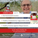 Sana Cardio Care cápsulas detalle de textura fácil de tragar y aspecto vegetal