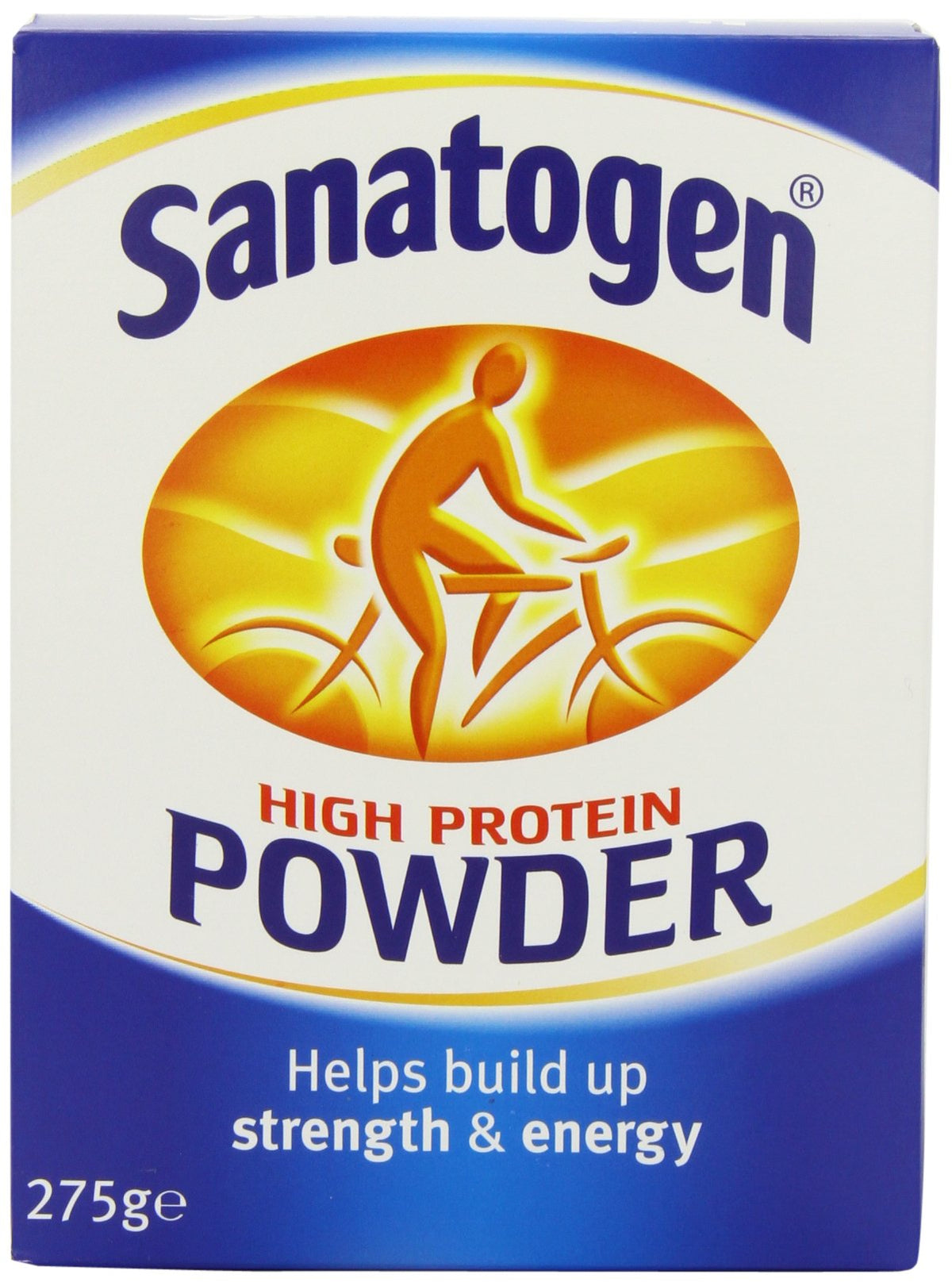 Sanatogen envase frontal 275g mostrando etiqueta y beneficios de proteína