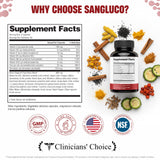 Sandhu's ingredientes Sangluco primer plano de extractos naturales