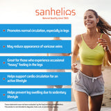 Detalle de cápsula de gel Sanhelios que resalta protección y absorción