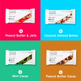 SANS detalle de textura con frutos secos que ilustra altitud de proteína y fibra