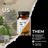 Santa Cruz Paleo comparación de tamaño junto a una moneda para referencia visual