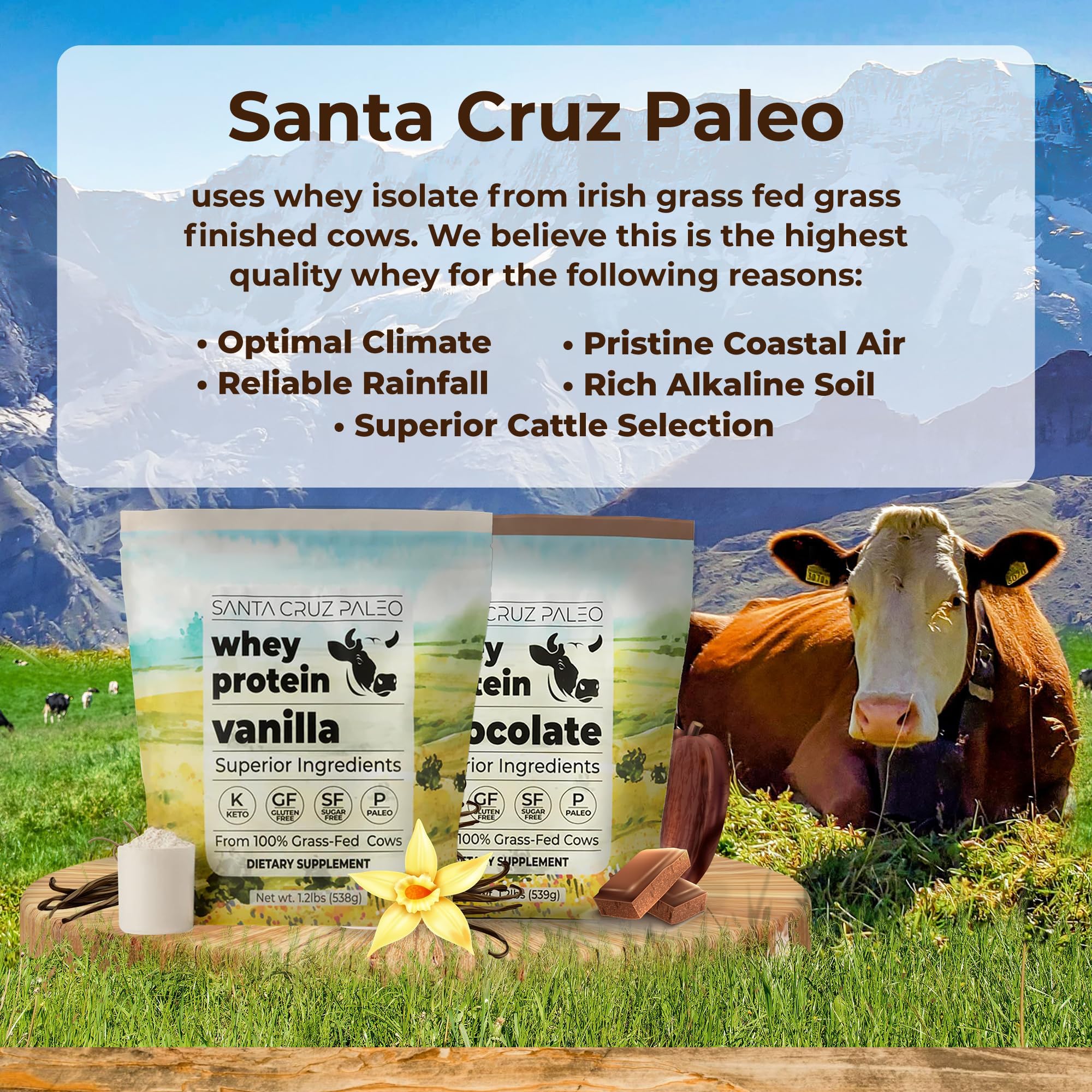 Santa Cruz Paleo cucharada con porción de 20 g para control preciso de proteína