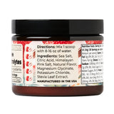 Santa Cruz Paleo etiqueta con ingredientes clara, muestra sales naturales y magnesio glicinato