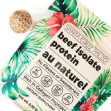 Santa Cruz Paleo etiqueta nutricional resaltando 20 g de proteína por porción
