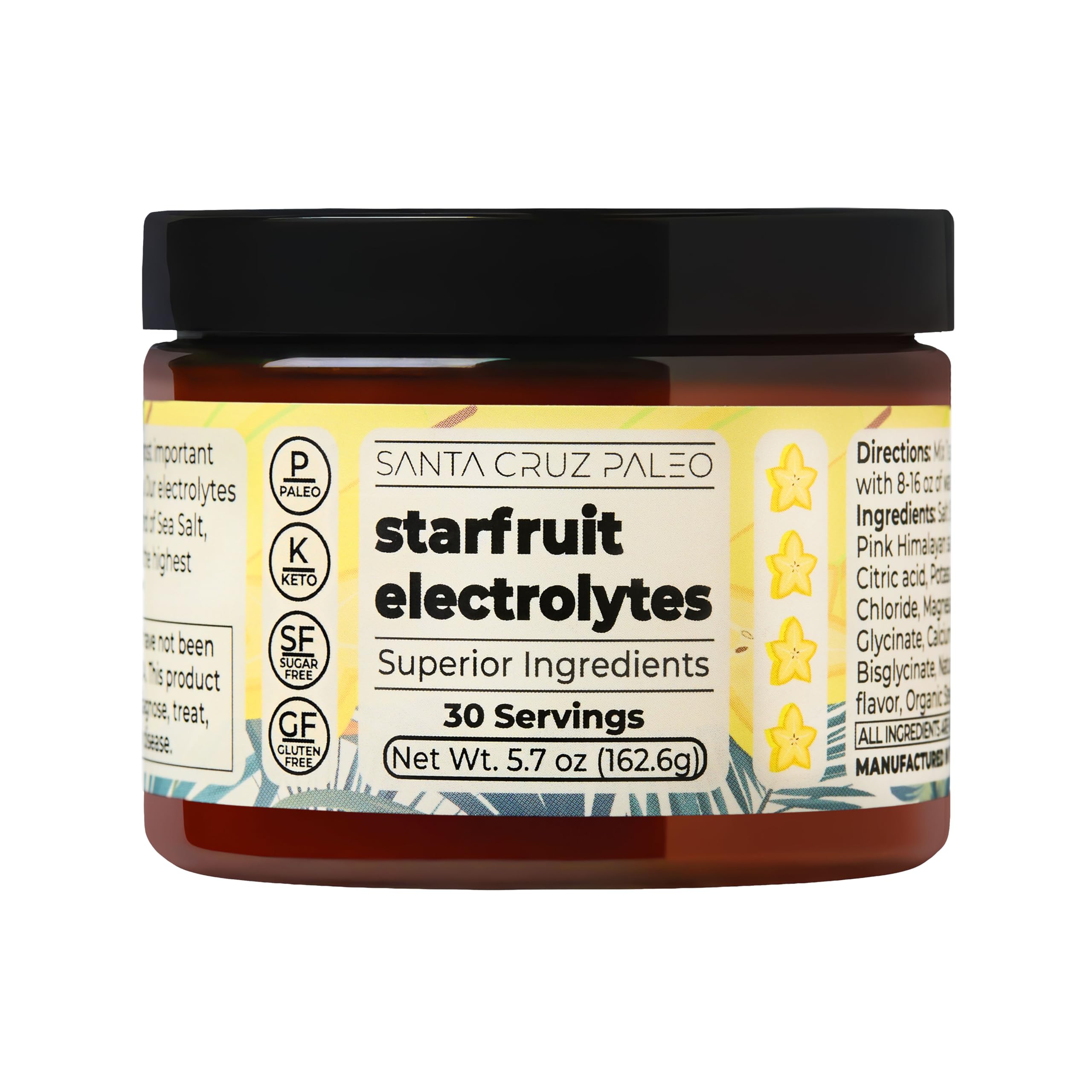 Santa Cruz Paleo etiqueta nutricional visible que muestra ingredientes limpios