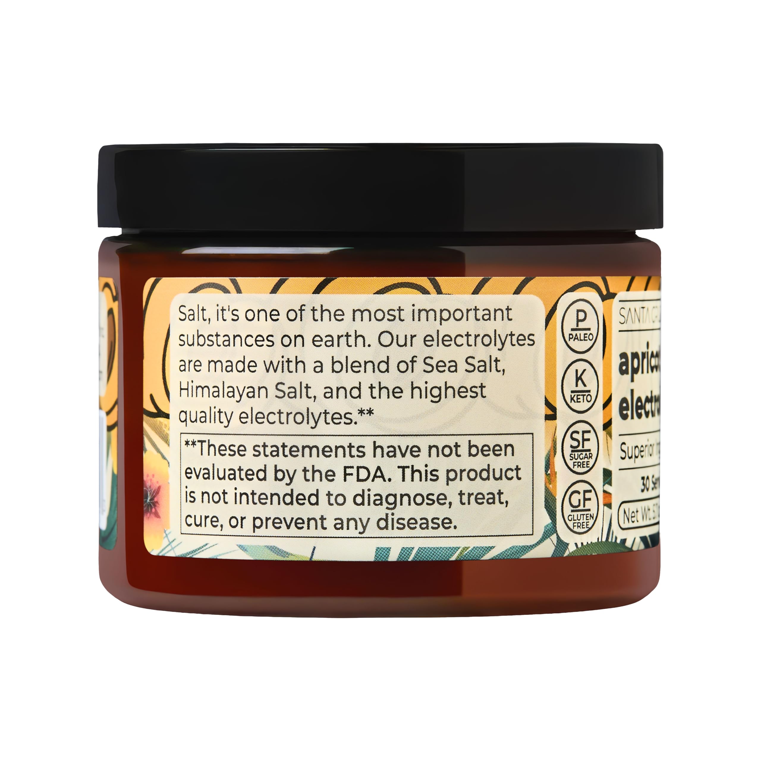 Santa Cruz Paleo etiqueta nutricional legible mostrando ingredientes limpios