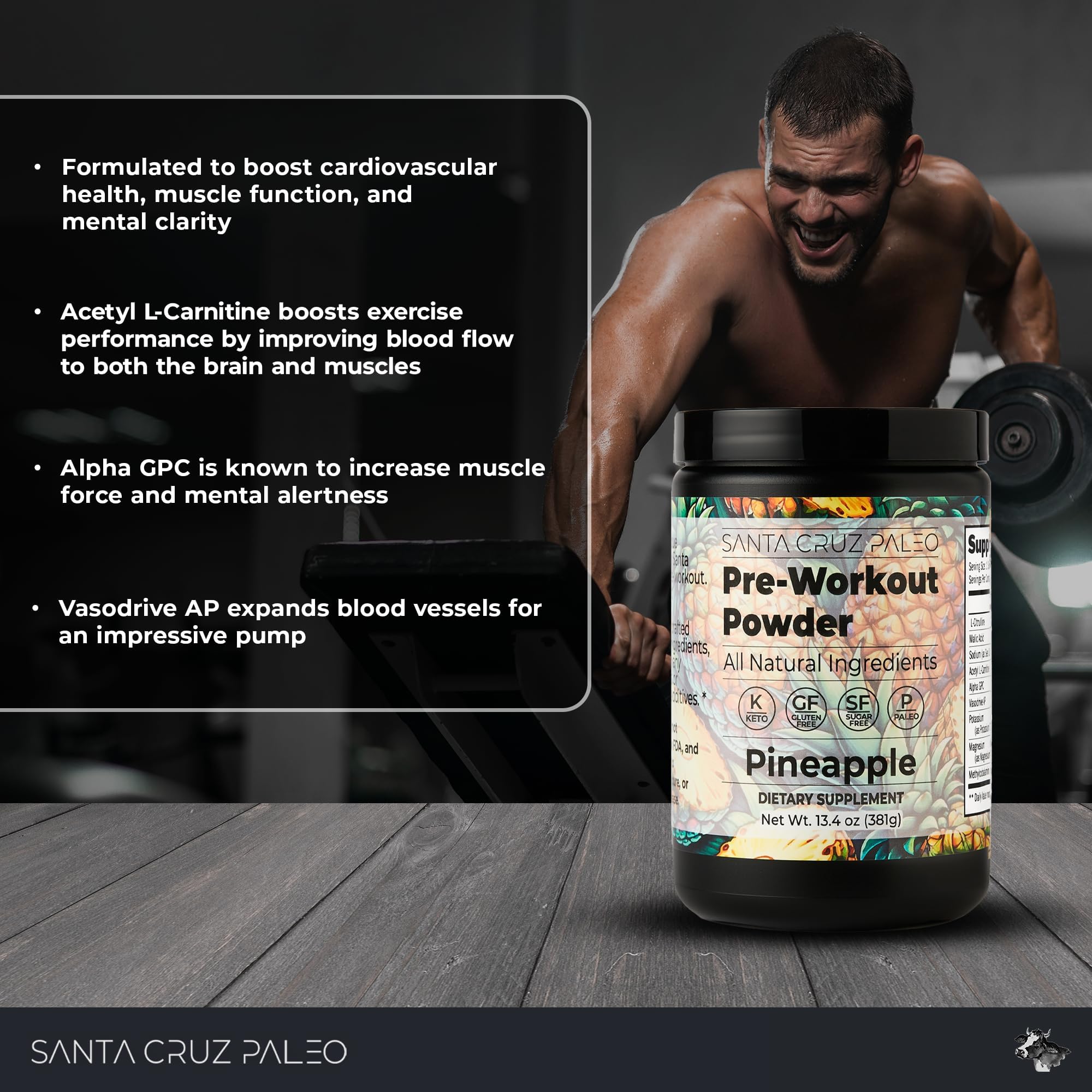 Santa Cruz Paleo polvo textura fina que se disuelve rápidamente