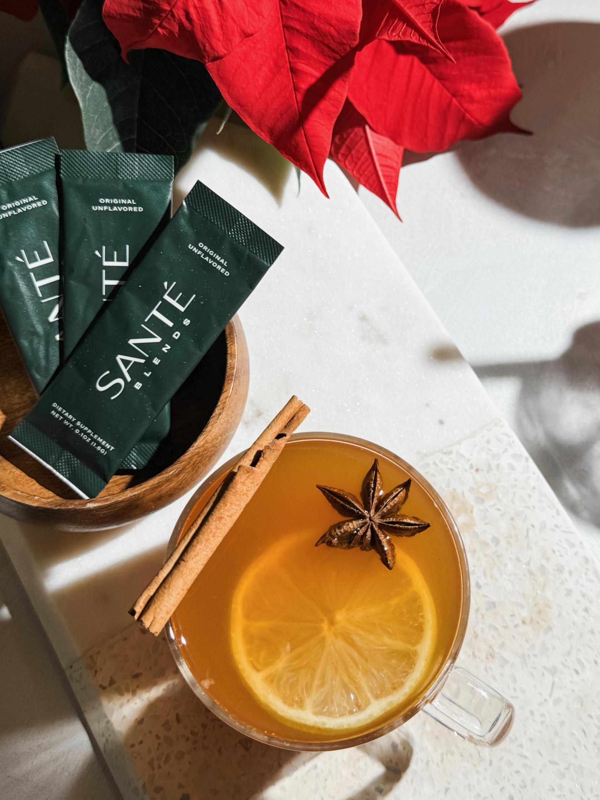 Santé Blends caja abierta con 20 sticks para dosis individuales