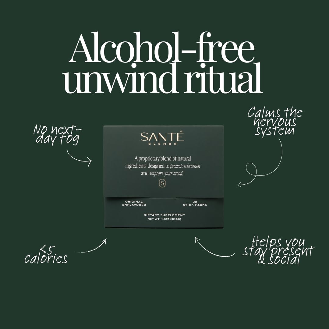 Santé Blends mocktail social sin alcohol para mantener claridad