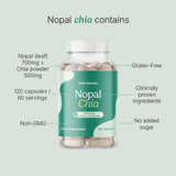 Santo Remedio nopal y chía crudos indicando origen natural