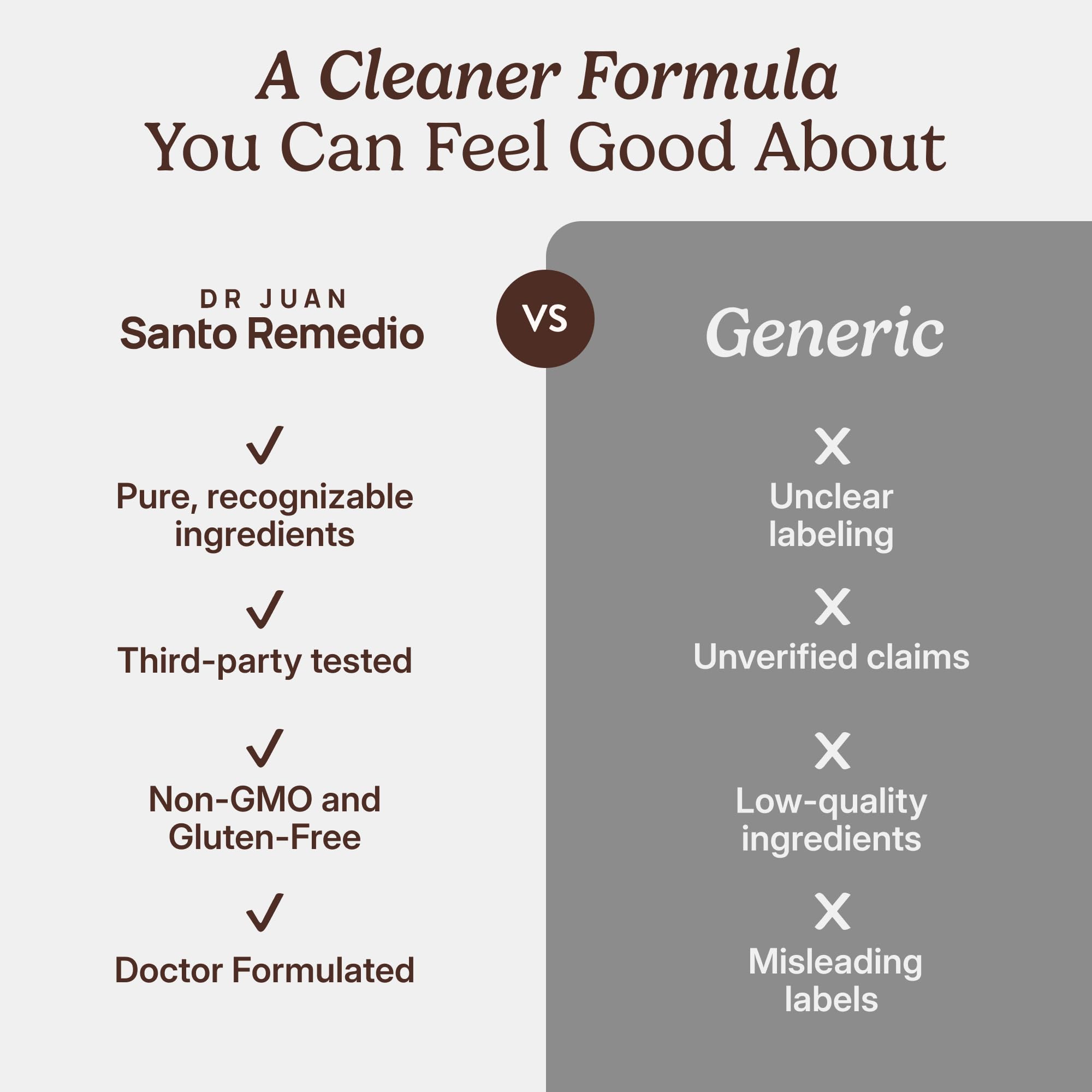 Santo Remedio comparación de tamaño del envase para referencia