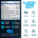 Sapir's Nutrition etiqueta con lista de ingredientes natural y probado por laboratorio