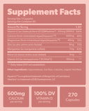 sapling etiqueta ingredientes primer plano listando vitaminas y minerales