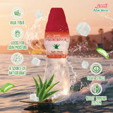 Sappe primer plano de pulpa gruesa de aloe resaltando textura masticable