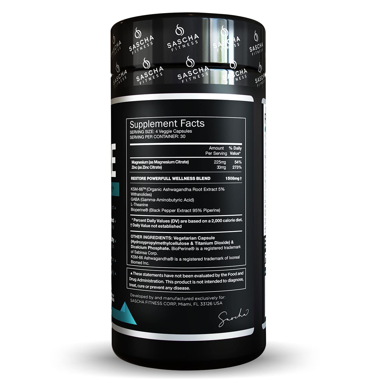 SASCHA FITNESS primer plano de cápsulas indicando textura y pureza
