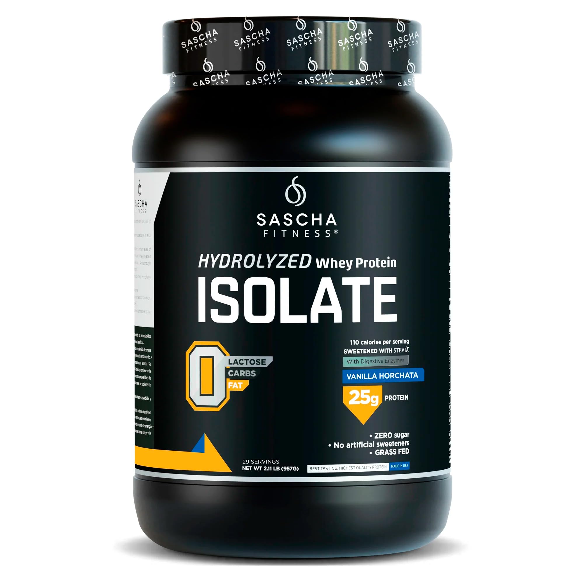 SASCHA FITNESS frasco frontal con etiqueta clara y calidad garantizada