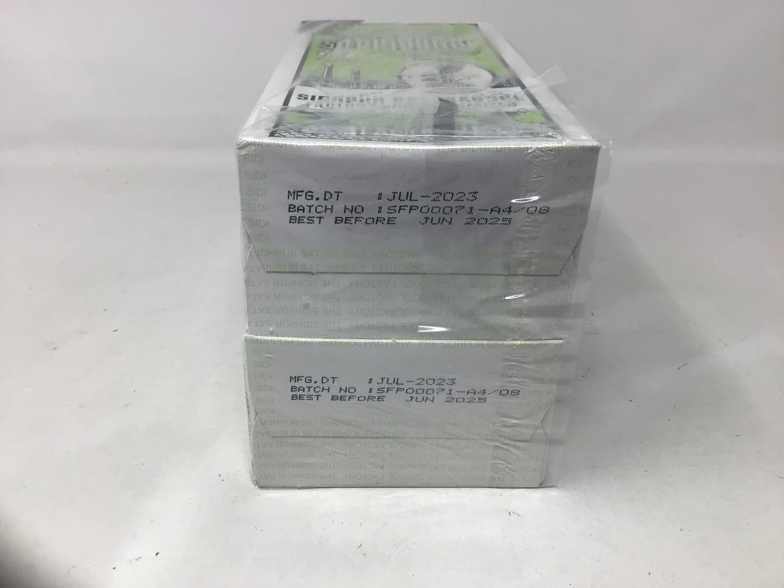 Sat Isabgol mezclado en vaso listo para consumir y facilitar ingesta