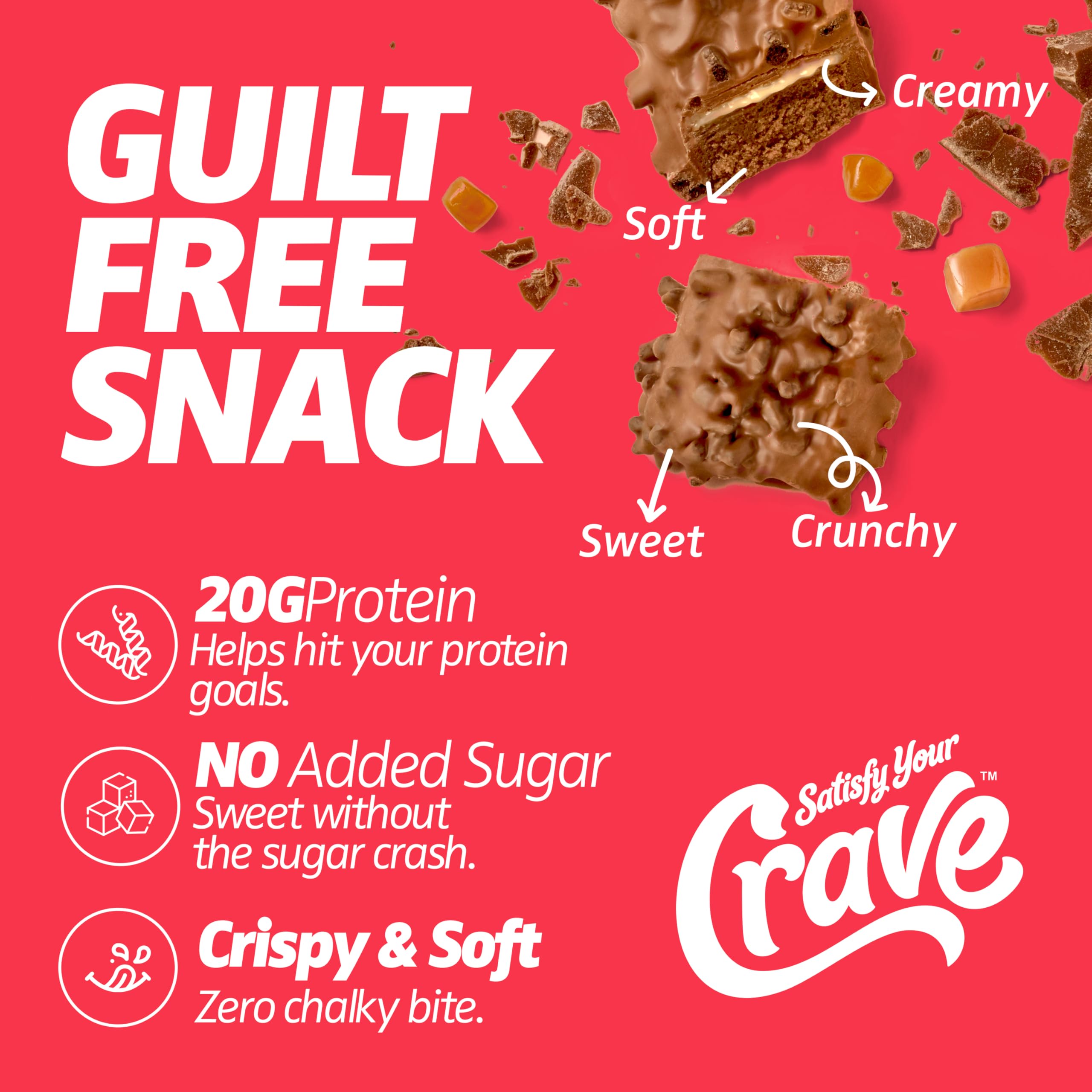 Satisfy Your Crave barrita en mano lista para consumir, ideal para snack sobre la marcha