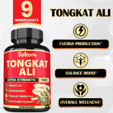 Satoomi ingredientes naturales dispuestos para destacar la mezcla 9in1
