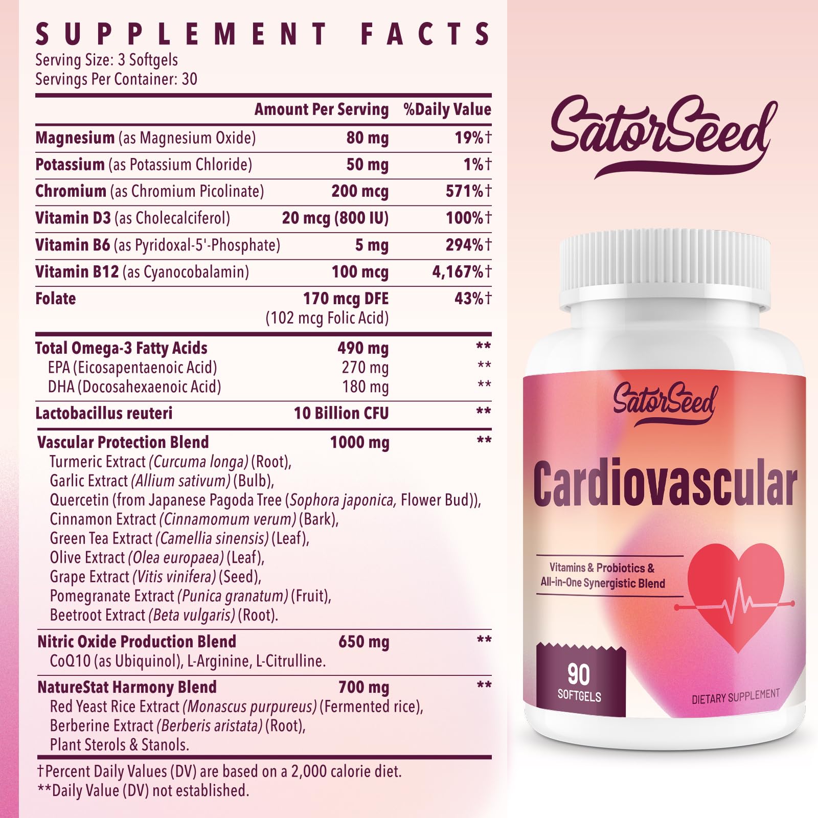 SatorSeed etiqueta nutricional en foco con información clara