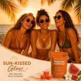 Savanna Skin gomitas junto a sandía representando el sabor ácido