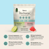 SAVVY etiqueta nutricional con electrolitos clave y composición clara