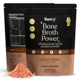 Textura del polvo SAVVY con cacao, muestra mezcla fácil y sabor agradable